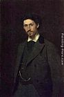 Ivan Nikolaevich Kramskoy Canvas Paintings - Portrait of the Artist Ilya Repin